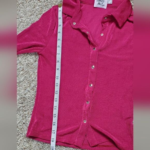Princess Polly Raspberry Pink Cropped Blouse - Picture 3 of 6